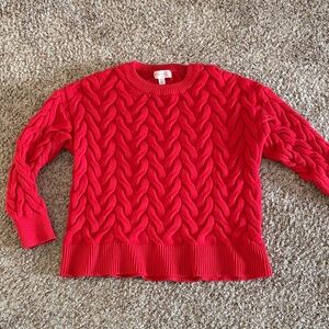 Philosophy Vibrant Red Cable Knit Sweater